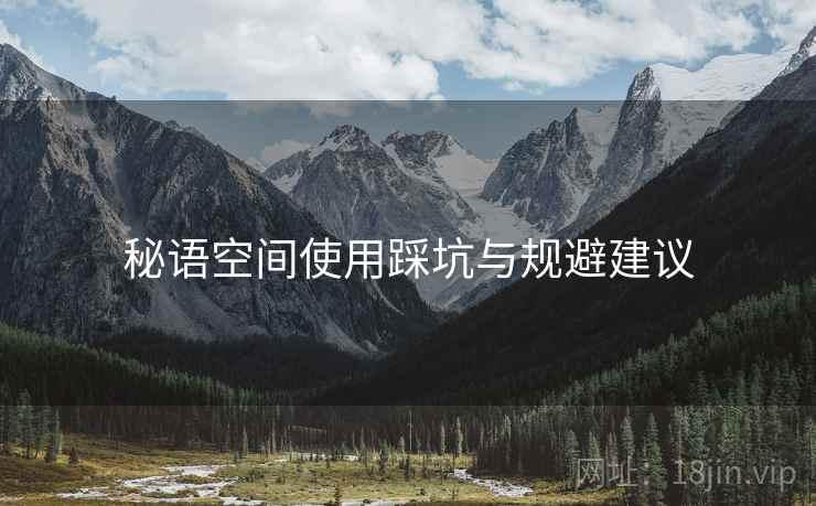 秘语空间使用踩坑与规避建议